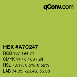 Farbcode: HEX #A7C247 | qconv.com