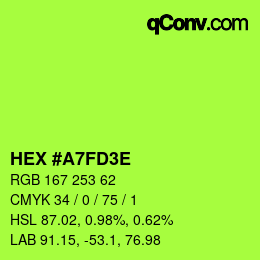 Color code: HEX #A7FD3E | qconv.com