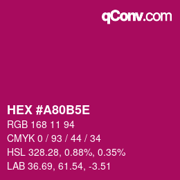 Código de color: HEX #A80B5E | qconv.com