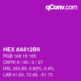 Color code: HEX #A812B9 | qconv.com