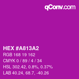 カラーコード: HEX #A813A2 | qconv.com