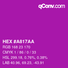 Color code: HEX #A817AA | qconv.com