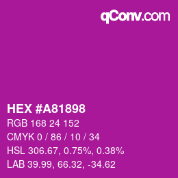 Color code: HEX #A81898 | qconv.com