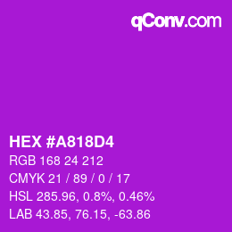 Color code: HEX #A818D4 | qconv.com