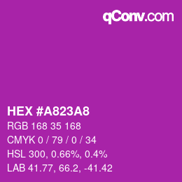Color code: HEX #A823A8 | qconv.com