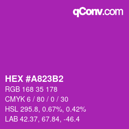 Color code: HEX #A823B2 | qconv.com