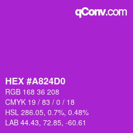 Color code: HEX #A824D0 | qconv.com