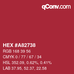 Color code: HEX #A82738 | qconv.com