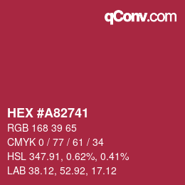 Color code: HEX #A82741 | qconv.com