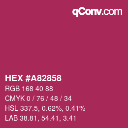 Color code: HEX #A82858 | qconv.com