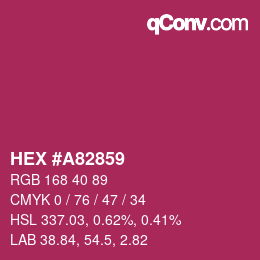 Color code: HEX #A82859 | qconv.com