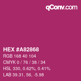 Color code: HEX #A82868 | qconv.com