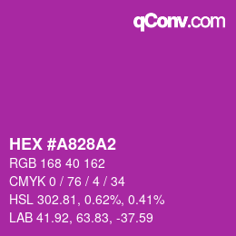 Color code: HEX #A828A2 | qconv.com