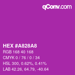 Farbcode: HEX #A828A8 | qconv.com