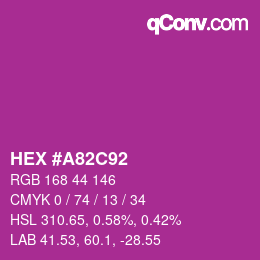 Color code: HEX #A82C92 | qconv.com