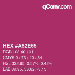 Color code: HEX #A82E65 | qconv.com