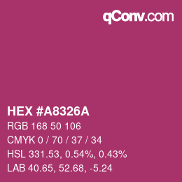 Color code: HEX #A8326A | qconv.com