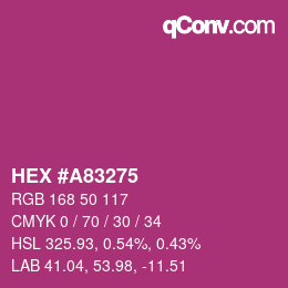Color code: HEX #A83275 | qconv.com