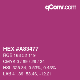 Color code: HEX #A83477 | qconv.com