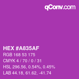 Color code: HEX #A835AF | qconv.com