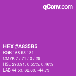 Color code: HEX #A835B5 | qconv.com