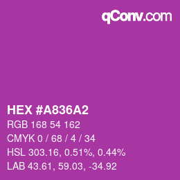 颜色代码: HEX #A836A2 | qconv.com