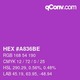 Color code: HEX #A836BE | qconv.com
