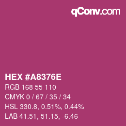 Color code: HEX #A8376E | qconv.com
