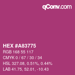Color code: HEX #A83775 | qconv.com