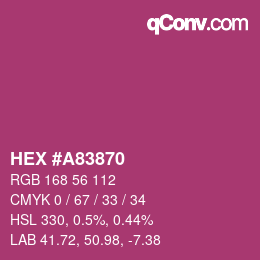 Color code: HEX #A83870 | qconv.com