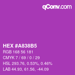 颜色代码: HEX #A838B5 | qconv.com