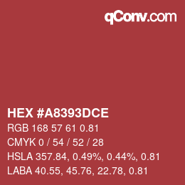 Código de color: HEX #A8393DCE | qconv.com