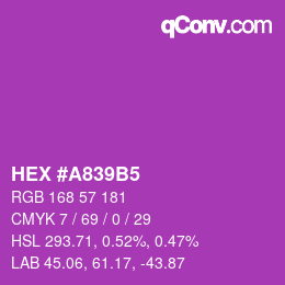 Color code: HEX #A839B5 | qconv.com