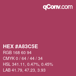 カラーコード: HEX #A83C5E | qconv.com