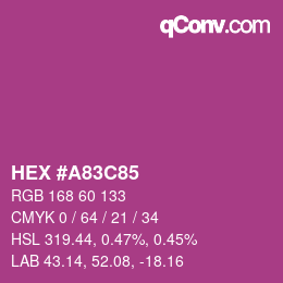 Color code: HEX #A83C85 | qconv.com
