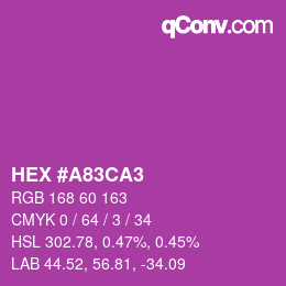 Color code: HEX #A83CA3 | qconv.com