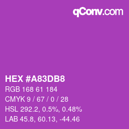 Farbcode: HEX #A83DB8 | qconv.com