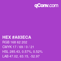 颜色代码: HEX #A83ECA | qconv.com