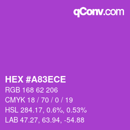 Color code: HEX #A83ECE | qconv.com