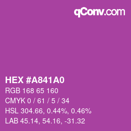 Farbcode: HEX #A841A0 | qconv.com