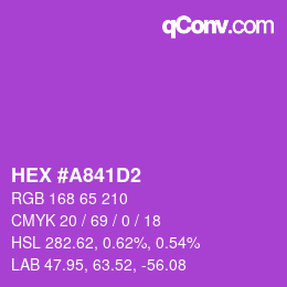 Color code: HEX #A841D2 | qconv.com