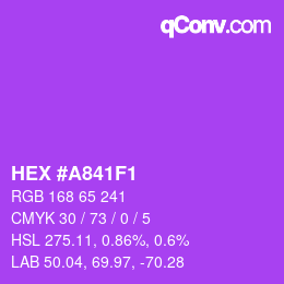 Color code: HEX #A841F1 | qconv.com