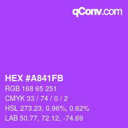 Color code: HEX #A841FB | qconv.com