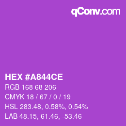 Color code: HEX #A844CE | qconv.com