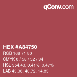 Color code: HEX #A84750 | qconv.com