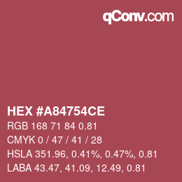 Farbcode: HEX #A84754CE | qconv.com