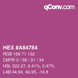 Color code: HEX #A84784 | qconv.com