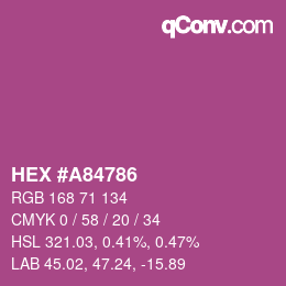 Color code: HEX #A84786 | qconv.com