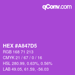 Color code: HEX #A847D5 | qconv.com