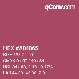 カラーコード: HEX #A84865 | qconv.com